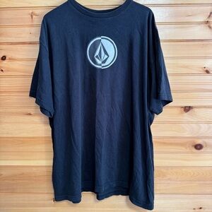 Volcom Men's Black Tee with Logo XXL